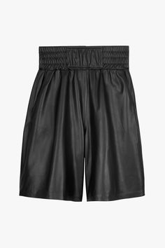 LEATHER SHORTS X STEFANO PILATI Zara Leather Shorts, Faix Leather Shorts, Chic High-waist Leather Shorts, Zara Black High-waisted Shorts, Stefano Pilati, Leather Shorts Farfetch, Shirt Blouses Tops, Leather Shirt, Leather Shorts