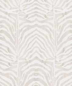 an animal print wallpaper with white and grey stripes on the side, as well as a zebra stripe pattern