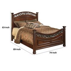 the measurements of a bed frame and headboard are shown in this image, with an additional