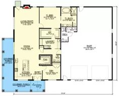 the floor plan for an apartment with two bedroom and one bathroom, including a living room