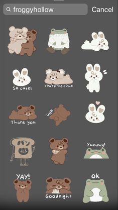 some stickers that are on the back of a cell phone, with different types of animals