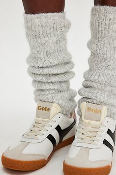 So cool and cozy, these classic legwarmers are featured in a soft knit fabrication and staple silhouette, perfect to pair with anything from a casual slide to a super stylish sneaker. | Snow Bunny Legwarmers by Free People in Grey Crochet Legwarmers, Snow Bunny, Snow Bunnies, So Cool, Boho Clothing, Stylish Sneakers, Leg Warmers, Soft Knits, Boho Outfits