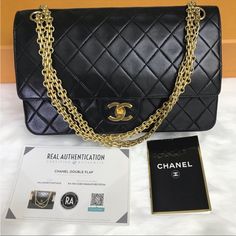 Authentic Chanel Double Flap, Pre Loved In Great Condition. Chanel Double Flap, Black Bucket Bag, Vintage Chanel Bag, Chanel Tote Bag, Louis Vuitton Crossbody, Chanel Tote, Gucci Crossbody, Chanel Shoulder Bag, Chanel Wallet