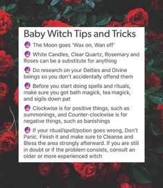 Witchy Tips Magick, Witchy Tips For School, Tips For Baby Witches, Witch Beginner Tips, Witchy Stuff, Basic Witch Information