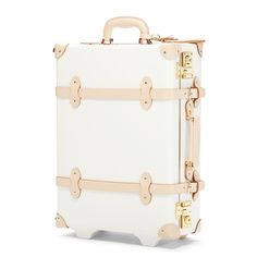 Luxury Suitcase, Steamline Luggage, Travel Vanity, Luxury Luggage, Hard Shell Luggage, Leather Suitcase, Luggage Case, Tan Body, Modern Vintage Fashion