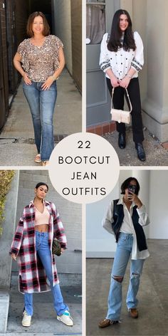 Ready to refresh your denim look? Check out these 22 stunning bootcut jean outfits that you'll want to recreate immediately for a stylish wardrobe upgrade. Shoes For Bootcut Jeans For Women, Light Bootcut Jeans Outfit, Dark Blue Bootcut Jeans Outfit, What To Wear With Bootcut Jeans, Shoes With Bootcut Jeans, Shoes For Bootcut Jeans, Styling Bootcut Jeans Outfit Ideas, Bootcut Jean Outfits, Bootcut Jeans Outfit Casual