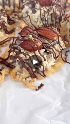 192K views · 4.3K reactions | You’re just 4 simple ingredients away from these Almond Joy Cookies!🙌🏻 With a crunchy almond topping and a chewy, coconutty center, these cookies are a perfect treat for any occasion. 🤤 Recipe link in comments! Cooking with Karli #almond #almondjoy #coconut #coconutcookies #baking #dessert #foodies #bakingtutorial #chocolate | Cooking with Karli Low Fat Cookies, Joy Cookies, Cooking With Karli, Easy To Make Cookies, Almond Joy Cookies, Butter Pecan Cookies, Almond Joy, Easy Peanut Butter, Healthy Sweets Recipes