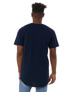 Men's Long Body Urban T-Shirt - NAVY - S | Bella + Canvas Men's Long Body Urban T-Shirt in Navy Blue Size Small | Cotton B, BC Long Tee, T Shirt Style, Home T Shirts, Bella Canvas, Shirt Style, Navy Blue, Size Medium, Mens Graphic Tshirt, Navy