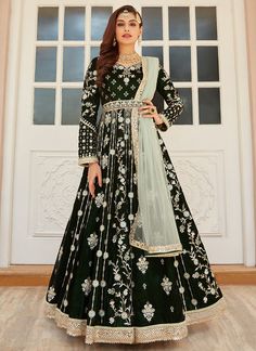 Desi Clothing, Green Tulle, Eid Collection