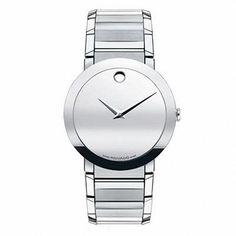 Men's Movado Sapphire Watch with Mirrored Dial (Model: 0606093) Movado Watch, Stainless Bracelet, Tissot Watches, Expensive Watches, Ruffles Fashion, Trend Fashion, Silver Mirrors, Swiss Watches, Stainless Steel Watch