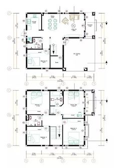 two floor plans showing the living room and kitchen