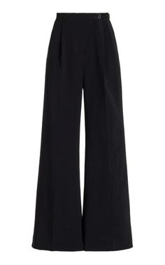 Women's Anna October Wrap Satin Wide-leg Pants - Black This season; the Ukrainian talent continues to build on her endlessly desirable take on everyday femininity. Substituting a wrap-waist in place of a typical button-zipper fastening; these neutral-toned pants have a wide-leg; tailored silhouette complete with front pleats; back pockets and belt looping. Style with a fitted top and slingback pumps for a sleek look ready for office or night-out. Anna October, Fitted Top, Slingback Pump, Sleek Look, Moda Operandi, Black Pants, Wide Leg Pants, Designer Fashion, Night Out