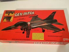 a toy model of a fighter jet with instructions on how to get it in the box