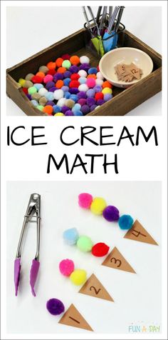 an ice cream math game for kids