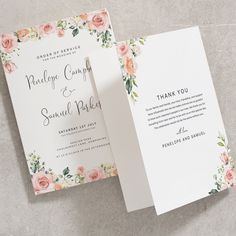 the wedding stationery is laid out on top of each other, and it's ready to be folded