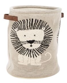 a small storage bag with a lion on it