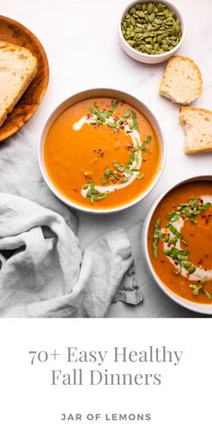 Sweet potato curry soup in a white bowl. Healthy Fall Dinners, Easy Fall Meals, Healthy Fall Salads, Fall Salads, Salads Bowls, Healthy Fall Dinner, Fall Pasta, Fall Dinners, Fall Meals