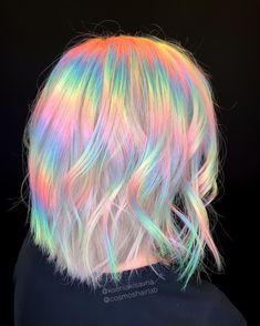 Self-Taught Colorist Transforms Ordinary Locks Into Rainbow Hair Hair Evolution, Hair Color Unique, Fantasy Hair, Colored Hair