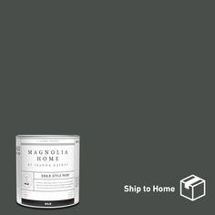 a can of paint with the words ship to home on it and an image of a house