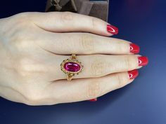 Antique Jewelry Rings, Vintage Gold Rings, Ruby Earrings, Ruby Ring, Vintage Ring, Ring Gold, Vintage Watches, Women's Jewelry, Bend