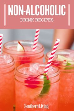 three glasses filled with watermelon and limeade drink