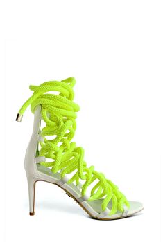 Rope Sandals, Colored Rope, Rope Tie, Rubber Sandals, Types Of Heels, Ankle Strap Shoes, Silver Zipper, High Heels Stilettos, Up Shoes