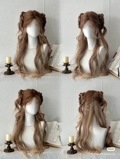 Fantasy Hair Wig, Hair Arrange, Fantasy Hair, Hair Inspo Color, Long Hair Cuts, Stylish Hair, Curled Hairstyles