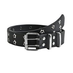 PRICES MAY VARY. Artificial leather belts - These fashionable belts are made of PU leather and high-quality metal alloys, which are wear-resistant and durable, The 43.30 inch long 1.29 inch wide waistband is more convenient to use, comfortable, lightweight and durable, suitable for all pants/dresses. The double headed buckle on the belt will easily bring you a punk rock look in casual life. The continuous metal eyelets make it easier for this waistband to adjust to different waist sizes. This pu Casual Punk, Mode Punk, Moda Punk, Grunge Vintage, Estilo Punk, Casual Belt, Studded Belt, Faux Leather Belts, Metal Belt