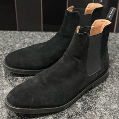 Casual Chelsea Boot With Durable Flat-Welt Construction.Upper: 100% Genuine Suedelining: 100% Genuine Split Leatheroutsole: Full-Length Natural Crepe Origin: Importedfit: This Version Of The Sonoma Chelsea Boot Fits True To Size. Black Suede Chelsea Boots Ankle-high, Black Suede Ankle-high Chelsea Boots, Business Black Chelsea Boots With Suede Lining, Casual Black Suede Chelsea Boots, Classic Black Chelsea Boots With Suede Lining, Black Suede Chelsea Boots For Business, Black Casual Chelsea Boots With Leather Sole, Winter Black Chelsea Boots With Suede Lining, Casual Black Chelsea Boots With Leather Sole