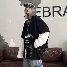 Gothic Tomboy, Alt Clothes, Girl Punk, Egirl Clothes, Aesthetic Clothing Stores, Soft Girl Outfits, Egirl Outfits, Punk T Shirt, Harajuku Outfits