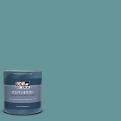 a can of behr paint on a blue background with the words, surf defense