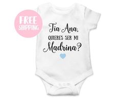 Custom Godmother Proposal ¡¡ANY NAME "(aunt" it's just a sample, we can put any name).▬▬▬▬▬▬▬▬▬▬▬ HOW TO ORDER ▬▬▬▬▬▬▬▬▬▬▬1. Select Size and Color.2. Add to your cart. Select FREE SHIPPING or EXPRESS SHIPPING (48hrs)3. Proceed to checkout.4. Let me know the name in "notes to seller" at checkout▬▬▬▬▬▬▬▬▬SIZES & COLORS▬▬▬▬▬▬▬▬▬Make sure to see chart before choosing a size. You can select the color and size from the menu. If you would like to change color or style feel free to contact us▬▬▬▬▬▬▬▬▬▬▬ Mother's Day Gift Fitted Onesie, White Onesie For Mother's Day Gift, Mother's Day Gift Onesie With Name Print, Mother's Day Gift White Onesie, Padrino Proposal, Godfather Proposal, Godmother Proposal, Godfather Gifts, Fall Shirts Women