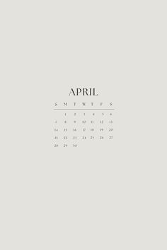 a calendar with the word apr on it