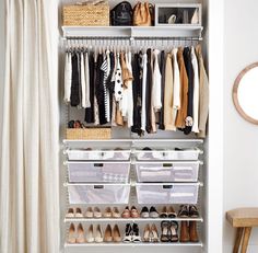 NEW Closet Shelving System, Custom Closet Shelving, Elfa Closet, Closet Shelving, Double Closet, Walking Closet, Reach In Closet