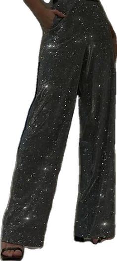 Fitted Glitter Full Length Pants, Stretch Glitter Full-length Bottoms, Full-length Glitter Stretch Bottoms, Fitted Full-length Glitter Pants, Luxury High-waisted Sequin Pants, Sparkly Pants, Club Luxury, Glitter Pants, Straight Leg Trousers