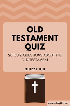 an old book with the words, old testament quiz questions about the old testiment