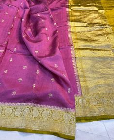 It's a beautiful handloom banarasi pure raw mango silk saree. All over kadhuwa weave booties ,  with blouse piece.  Saree length - 5.5 mtr. Blouse - 1 mtr. Dry clean only . Please note - color may be vary a little due to sunlight and photography . Please message us after purchasing in case you want fall and Pico done it not . No extra charges for fall and Pico but inform us . Blouse stitching is also available . Wedding Wear Saree, Saree Party Wear, Blouse Stitching, Raw Mango, Silk Saree Banarasi, Saree Banarasi, Party Wear Saree, Wear Saree, Silk Wedding