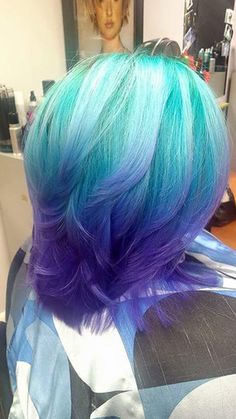 Arctic Fox Hair Color, Diy Hair Color, Cute Hair Colors, Teal Hair, Hair Color Crazy, Bright Hair Colors