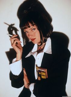 Pulp Fiction Costume, Uma Thurman Pulp Fiction, Quentin Tarantino Movies, I Love Cinema, Uma Thurman, Quentin Tarantino, Pulp Fiction, Film Aesthetic, Movie Characters