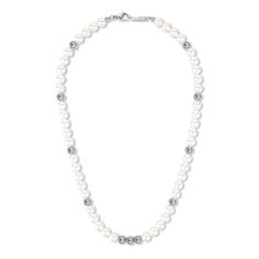 PRICES MAY VARY. Modern Design: This men’s beaded necklace combines the timeless elegance of 8mm shell pearls with sleek 8mm stainless steel beads, creating a modern yet classic look Tailored Length Options: Available in four lengths—20”(50cm), 22”(55cm), 24”(60cm), and 26”(65cm)—this pearl necklace for men is designed to cater to different style preferences Durable Clasp: The stainless steel lobster claw clasp not only enhances the overall durability of the pearl necklace for men but also offer Men Wearing Pearls, Mens Pearl Necklace, Beaded Necklace For Men, Wearing Pearls, Crystal Beaded Necklace, Pearl Beaded Necklace, Pearl Strands Necklace, Hematite Necklace, Lapis Lazuli Necklace