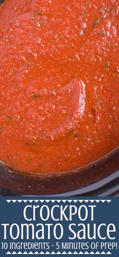 the crockpot tomato sauce has been cooked and is ready to be put in the oven