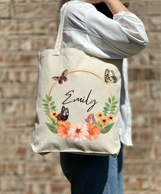 Floral Costume Tote Bag, Flower Tote Bag, Casual Tote Bag, Cute Tote, Nature Lover, Women Shoulder Shirt, Gift For Women, Tote Bag Aesthetic, Bachelorette Part gift idea 🎉 Welcome to Our Eco-Chic Boutique! 🎉 💐 We're Absolutely Delighted to Have You! 💐 Diving into our boutique feels like uncovering a secret garden of treasures, all thoughtfully selected with you in mind. Our mission is to fill your world with joy and satisfaction, handpicking each piece to ensure your shopping journey with us Cute Rectangular Bags For Birthday Gift, White Rectangular Bags For Birthday Gift, White Rectangular Bag For Birthday Gift, Tote Bag For Mother's Day Birthday Gift, Tote Bag For Birthday And Mother's Day Gift, Mother's Day Birthday Gift Tote Bag, Aesthetic Bachelorette, Floral Costume, Butterfly Tote Bag