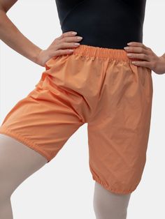 Salmon Warm-up Dance Trash Bag Shorts MP5006 for Women and Men by Atelier della Danza MP Trash Bag Shorts, Stylish Overalls, Man Crafts, Dance Classes, Leg Muscles, Dance Routines, Trash Bag, Dance Class, Leg Warmers