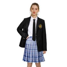 PRICES MAY VARY. 100% Polyester Button closure Machine Wash Name:Mia Thermopolis Costume School Uniform Sets Adult Women Girl Black Blazer Pleated Skirt Halloween Cosplay Outfits Material:This school uniform set is made of 100% polyester,breathable and comfortable,solid and firm sewing, neat stitching.single breasted which is fashionable and classic,moreover this pleated skirt is flexible,friendly for different body figure,please don't miss this charming looking suits Occasion:this mia cosplay s Costume School Uniform, Mia Thermopolis, The Princess Diaries, Halloween Princess, Plus Size Costume, Plaid Pleated Skirt, Princess Diaries, Uniform Fashion, Princess Outfits