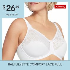 ​​​This microfiber and lace minimizer bra offers you the very best in beauty and comfort!Beautiful And Comfortable Styling. Luxuriously Soft Fabric. The Lily Fit System Delivers Love At First Fit! Bras Have An Open Neckline, Less Projection To Help Clothes Fit Better, Plus Wider-set Straps & A More Open Underwire For Natural Support. Gorgeous Lace Details. Smooth Under Clothes. Guaranteed Comfort. Minimizes Size Not Shape. Minimizer Reduces Bust Projection Up To 1½" Fabric: Lace And Back: N… Minimizer Bras, Minimizer Bra, Minimiser Bra, Love At First, Full Figured, Lace Detail, Soft Fabric, Soft Fabrics, Bali