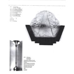 an advertisement for a lamp that has been made to look like a piece of art