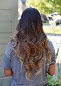 Caramel Ombre Hair, Wavy Hair Tips, Best Ombre Hair, Ombré Hair, Trendy Hair Color, Ombre Hair Color, Brown Hair Colors, Ombre Hair, Balayage Hair