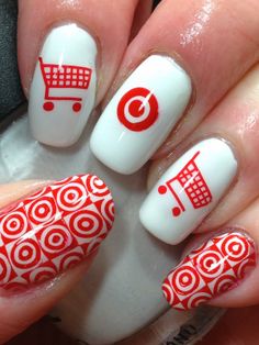 Canadian Nail Fanatic: Digit-al Dozen Does Brands; Day 1 Target Coke Nails, Mobile Nails, Girly Design, Nail Jewelry, Diet Coke, Cute Nail Designs, Mani Pedi, Creative Makeup, Instagram Likes