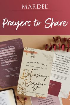 the front cover of a book with flowers on it and text that reads, prayer to share