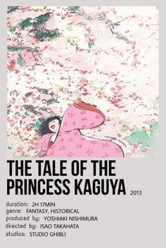 the tale of the princess kagura poster with an image of a woman in pink